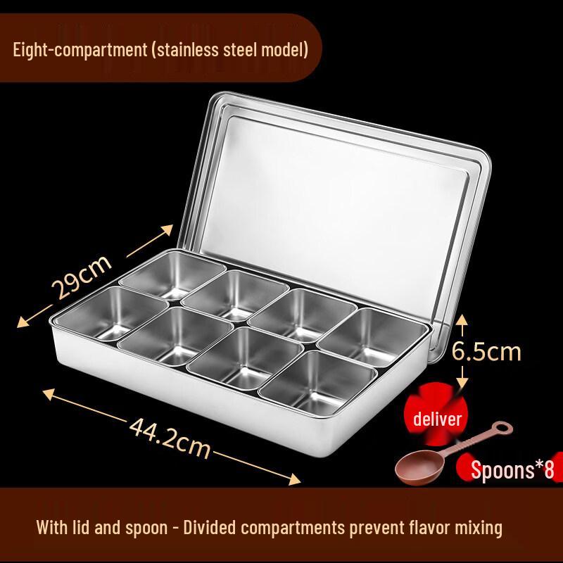 Commercial Multi-Compartment Seasoning & Ingredient Box