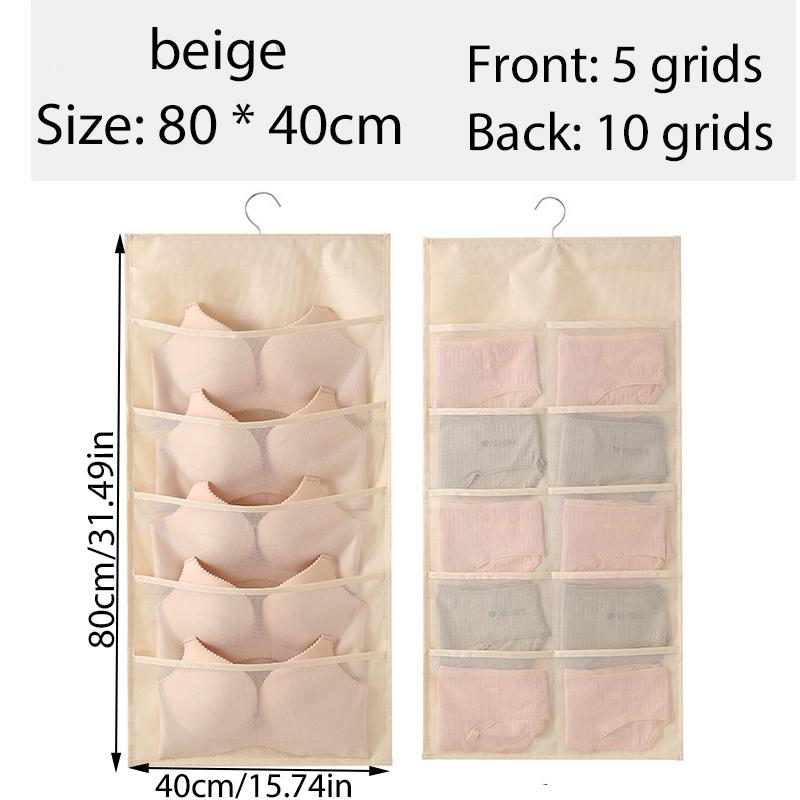 Household Double-Sided Close Fitting Clothing Storage Bag Dormitory Household Wardrobe Foldable Underwear Sock Storage Bag