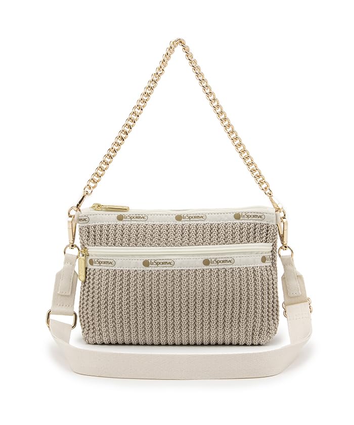 

Официальная наплечная сумка CHAIN CROCHET Бежевый Крючком [LeSportsac] КЛАТЧ/1368 Женская