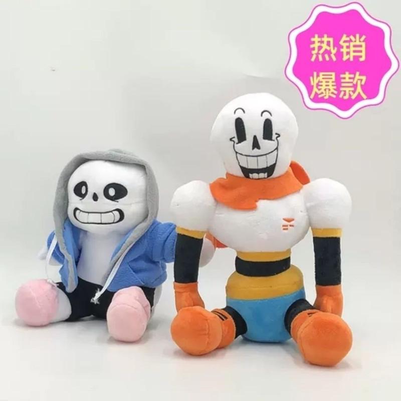 Undertale Plüschtier Spiel Sans Puppe Sitzend Blaue Zombie Puppe Skelett Puppe