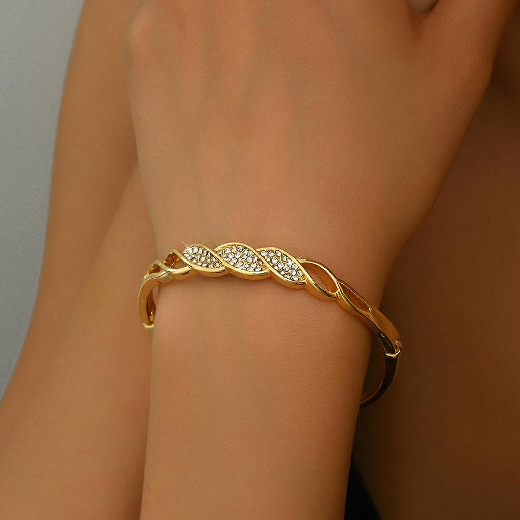 1PC Women's Fashion Trend Minimalist Spiral Geometry Bracelet Date Travel Banquet Party Holiday Dressing Gift