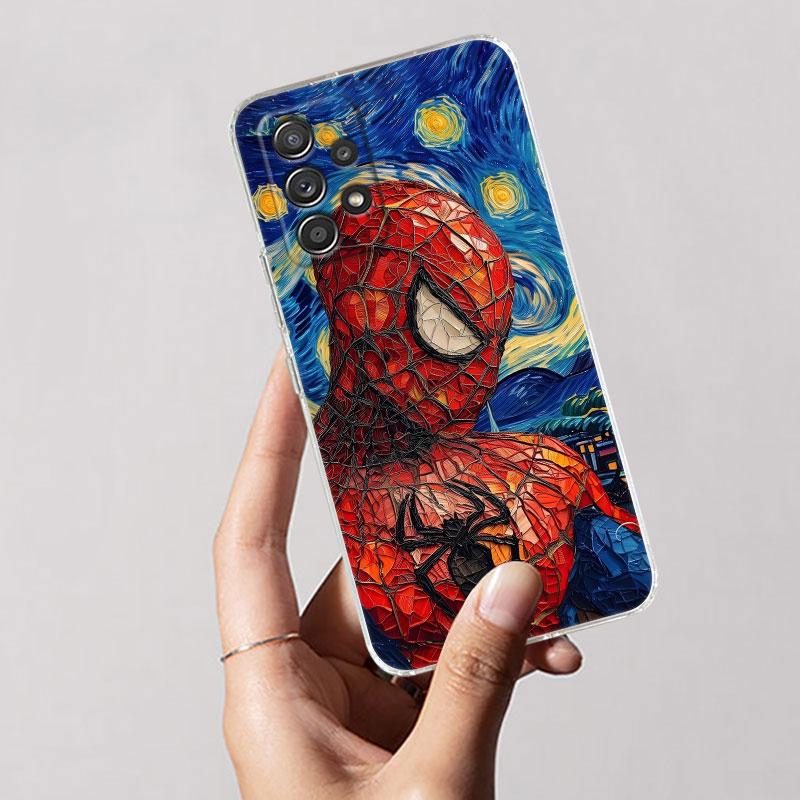 Marvel Oil Painting Clear Case For Samsung Galaxy A57 A37 A56 A36 Cases A55 A54 A35 A26 A07 A17 A16 A06 A36 A15 Shockproof Cover