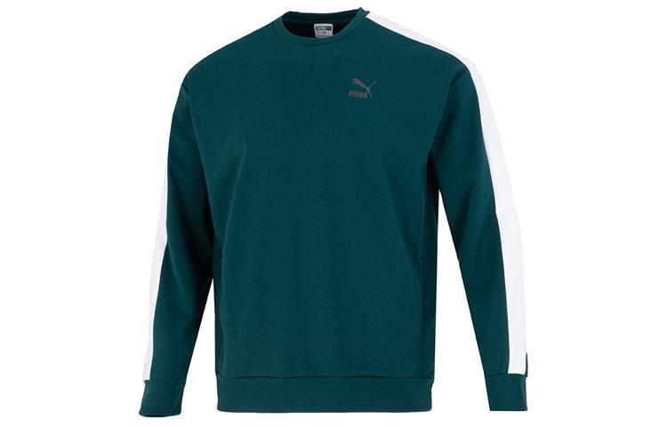 PUMA Sweatshirts Unisex Peacock Green Crew Neck Moderate Regular 538830-38 S