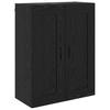 Highboard 2 pcs Black Oak look Wood based Material