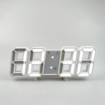 Modern Moda Büyük Led Dijital Duvar Saati 8 İnç 3d Led Masa Saati Çalar Saat Honm Dekor Mutfak Oturma Odası Çalışma