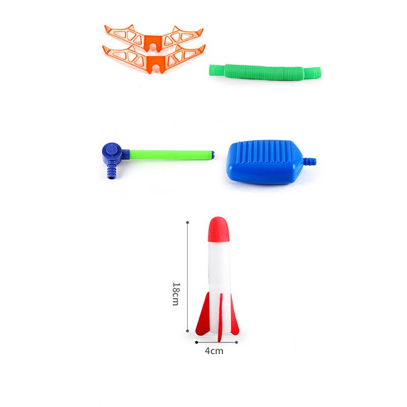 Kinder Raketenwerfer Trittpumpe Kraft Luftdruck Stomp Outdoor Familienspiele Himmelsrakete Geburtstagsgeschenke Sportspielzeug Für Kinder