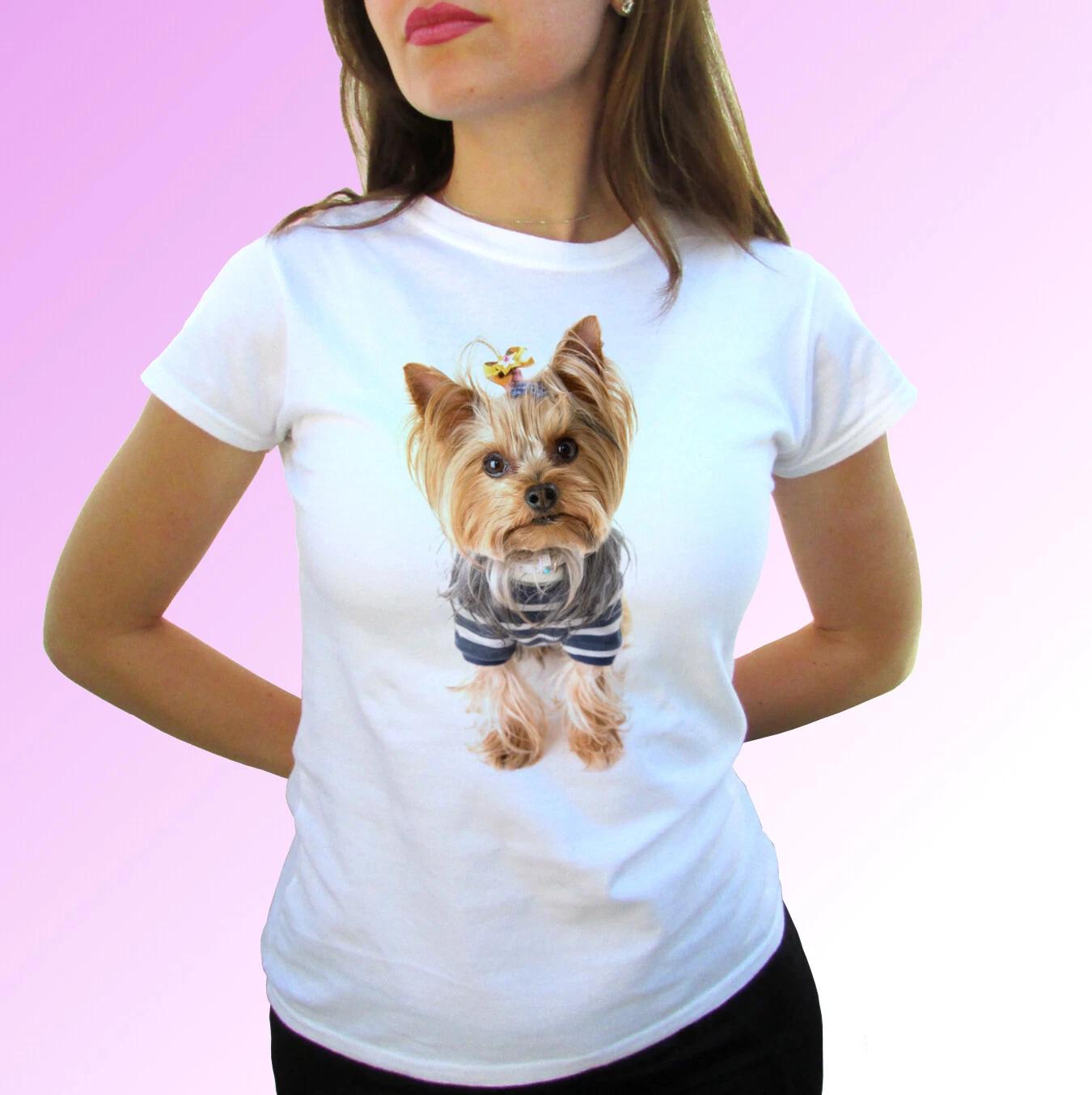 

Yorkshire Terrier white kids boys T-Shirt dog Yorkie top gift s s kids baby sizes 120