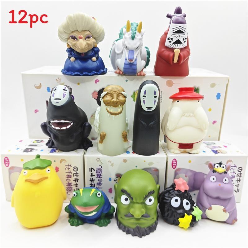 Spirited No Away Face Man Anime Character Figure Abs Collectible Finger Set Toy
