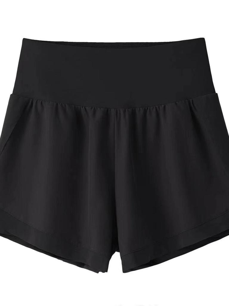 Women's Quick-Drying Mid-Waist Yoga & Running Shorts