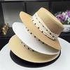Polka Dot Foreign Style Fashionable Sunshade Straw Hat Children's Summer French Elegant Seaside Vacation Sunscreen Topper