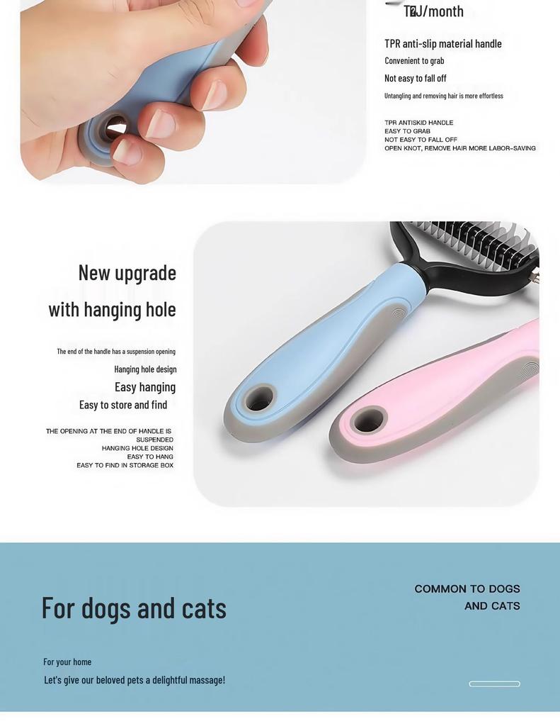 Special Offer: Double-Sided Pet Grooming Comb - Knot Opener for Cats