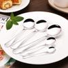 Stainless Steel Round Spoon Coffee Spoon Dessert Sugar Salt Spice Spoon Kitchen Tools