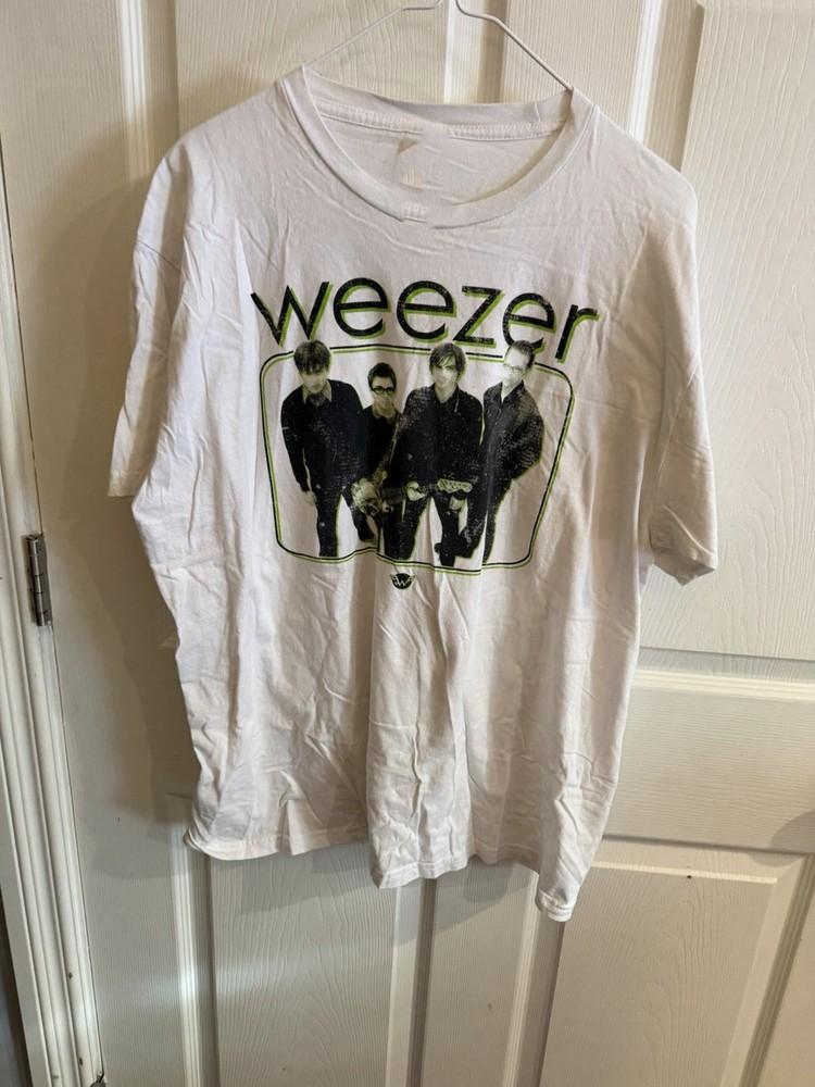 Белая футболка Weezer для фаната Унисекс Концертная S5XL R368 S