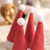 5/10/20Pcs Christmas Hat for Fork Knife Tableware Decorations Plush Mini Santa Hat Family Party Decor New Year Gifts Xmas Hat