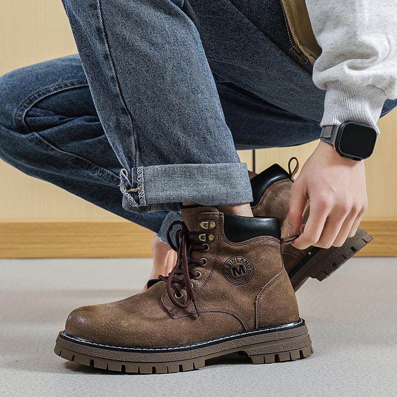 Martin Boots New Spring and Autumn Chinese Help British Breathable Trend Retro Casual Tooling Boots 2025 Direct Sales 6000-F