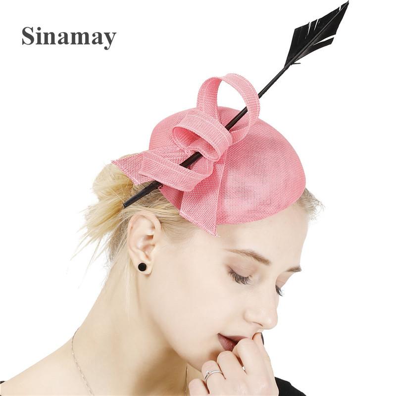 Violet Top Hat Popular Hemp Yarn Banquet Mesh Top Hat Bride Feather Hairpin Europe And America