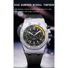 SANDA New Luminous Men's Quartz Watch Nails, Wodoodporne trendy Męskie zegarki kwarcowe