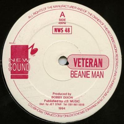 12-Zoll-Schallplatte BEENIE MAN - Veteran; Version / Veteran Mix 2 NWS48 New Sound 1994 Jamaika Reggae, Ska & Dub
