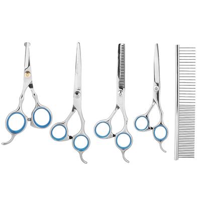 6PCS Huisdier Verzorgingsschaar Kam Set Hond Puppy Kat Haar Knippen Uitdunschaar6PCS