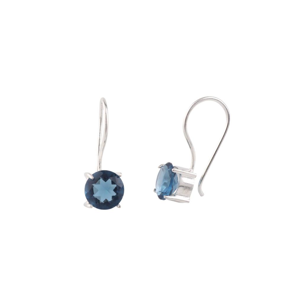London Blue Topaz Gemstone 925 Sterling Silver Jewelry Handmade Earrings 0.92" EE-174-8