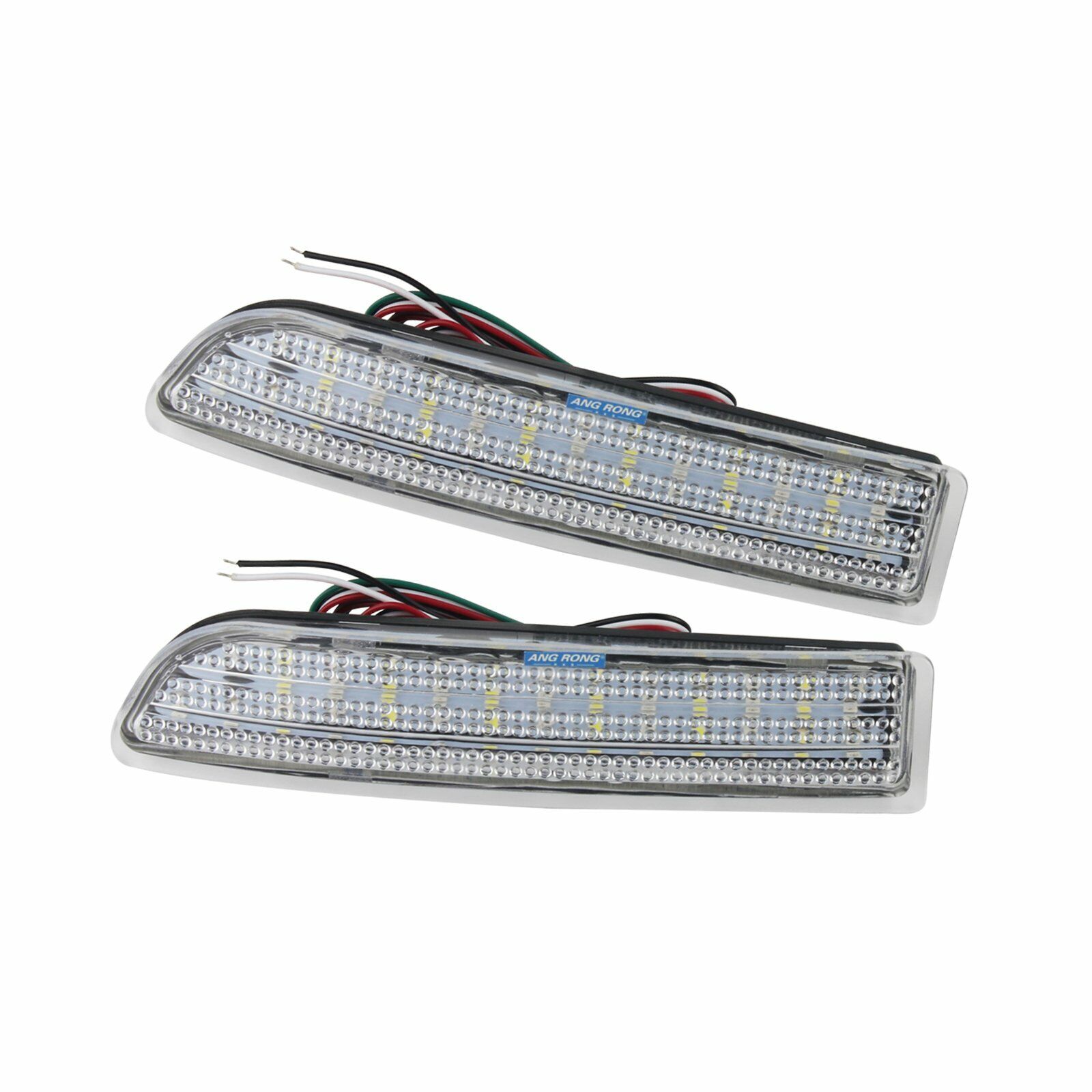 2x Fit Toyota Avensis Alphard Estima LED Rear Bumper Reflector Brake Stop Light Cold White