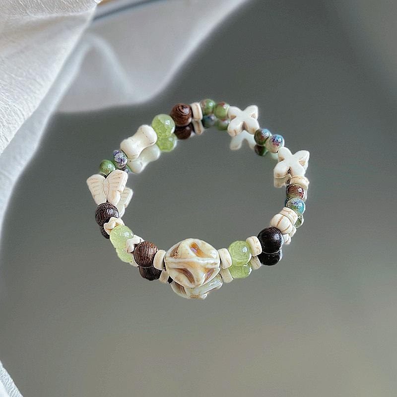 Women's Summer Beaded Ceramic Bracelet: Fade-Resistant Niche Design Gift
