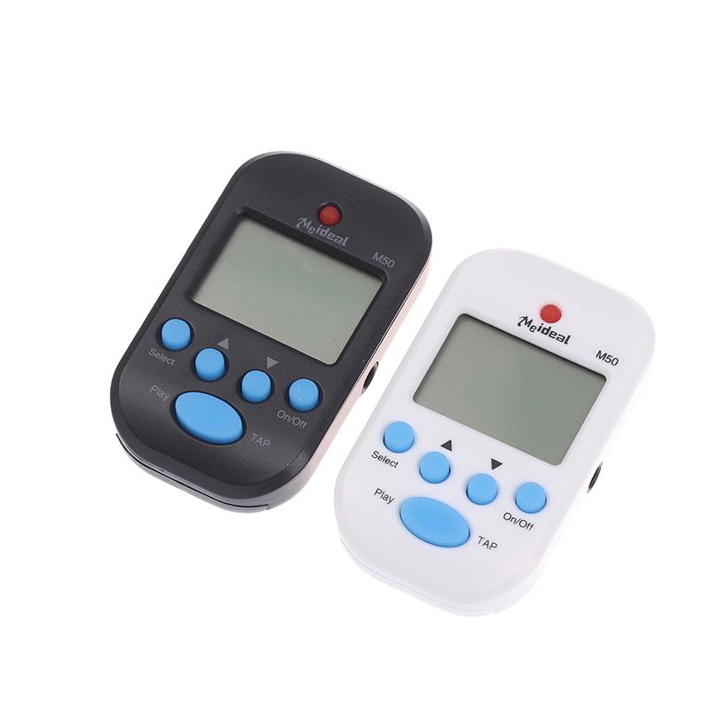 Mini M50 Guitar Metronome Clip-On Lcd Digital Rhythm Metronome Electric Guitar Violin Bass Stringed Instrument Accessories