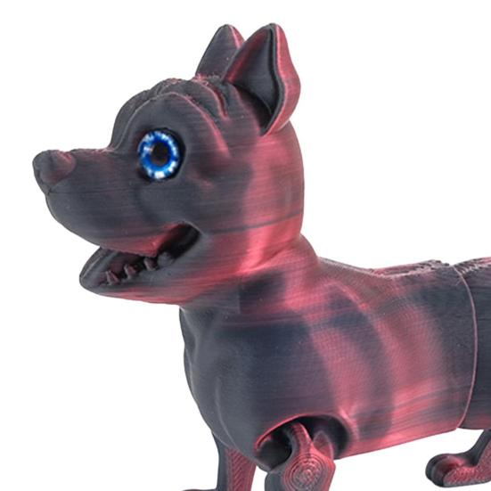 Figurka Psa Drukowana w 3D Ruchome Stawy Symulacja Figurka Pitbulla Artykułowany Model Zwierzęcy Zabawka Dom
