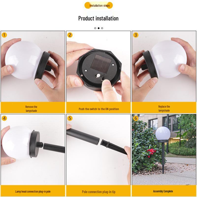 Outdoor Waterproof Solar Lawn Lamp - Decorative Garden Ground-Plug Light