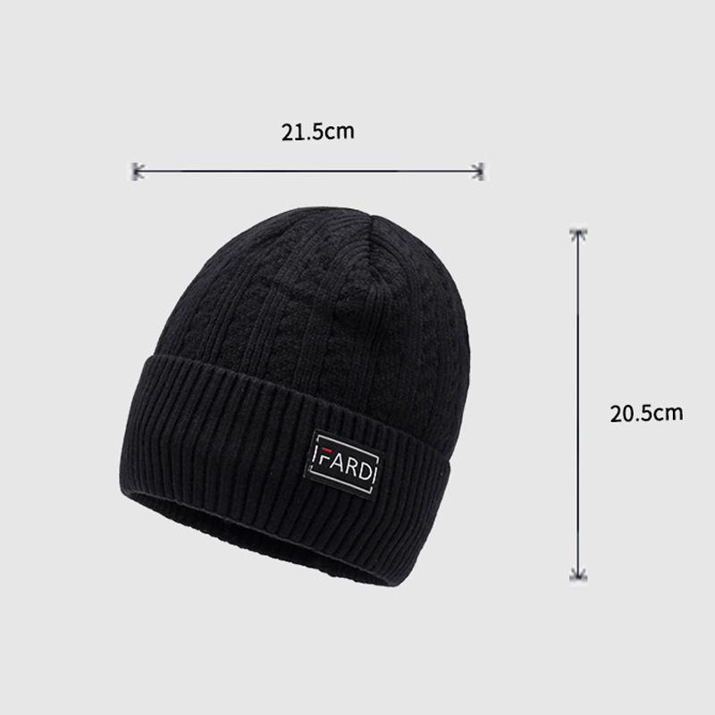 Hat Men's Warm Coldproof Wool Knitted Hat Autumn Winter Outdoor Riding Hat