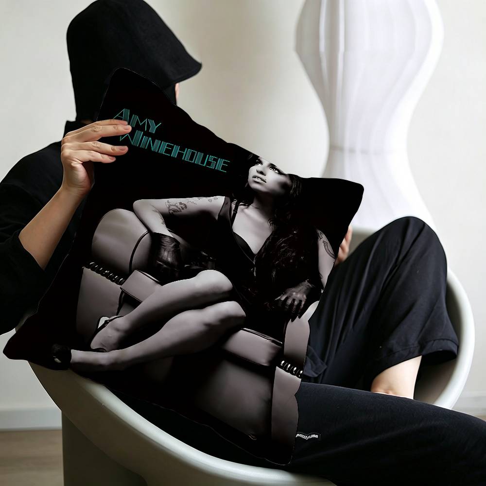 Singer AAmy WWinehouse Pillow Cover for Bedroom Room and Living Room Sofa Decorative Cushion Cover