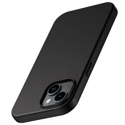 Luxe matte siliconen zachte hoes voor iPhone 16 15 14 Plus 13 12 Mini 11 Pro XS Max X XR SE 2 3 7 8 Plus effen zwarte achterkant