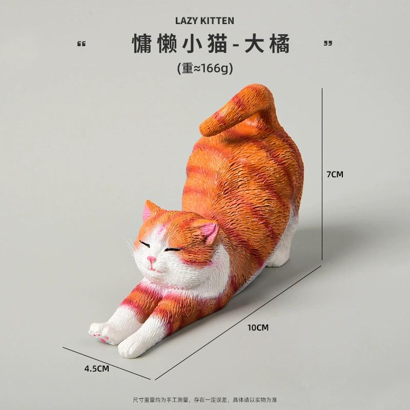 

Смола Ленивый Кот Фигурка Идеально подходит для рабочего стола и праздничного рождественского декора Украшение для дома Спальни Гостиной Кухни Настольная Статуэтка