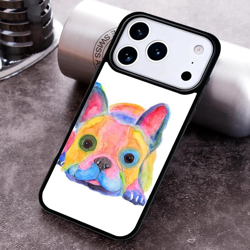 

French Bulldog Cute Cartoon Phone Case for iPhone 17 16 15 Pro Max Air 14 13 12 11 Plus Shockproof Cover iPhone 16 Pro Max