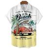 Camicia Nuova da Uomo Hawaiana Route 66 Street Classic Stampa 3D Manica Corta T-shirt Musica Rock Collo Revers Taglia Larga Uomo Top Vestiti Vintage