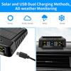 Dispositivo de alarma de presión de neumáticos para automóvil con sistema TPMS solar, pantalla digital colorida y 4 sensores externos, advertencia de temperatura y presión de neumáticos