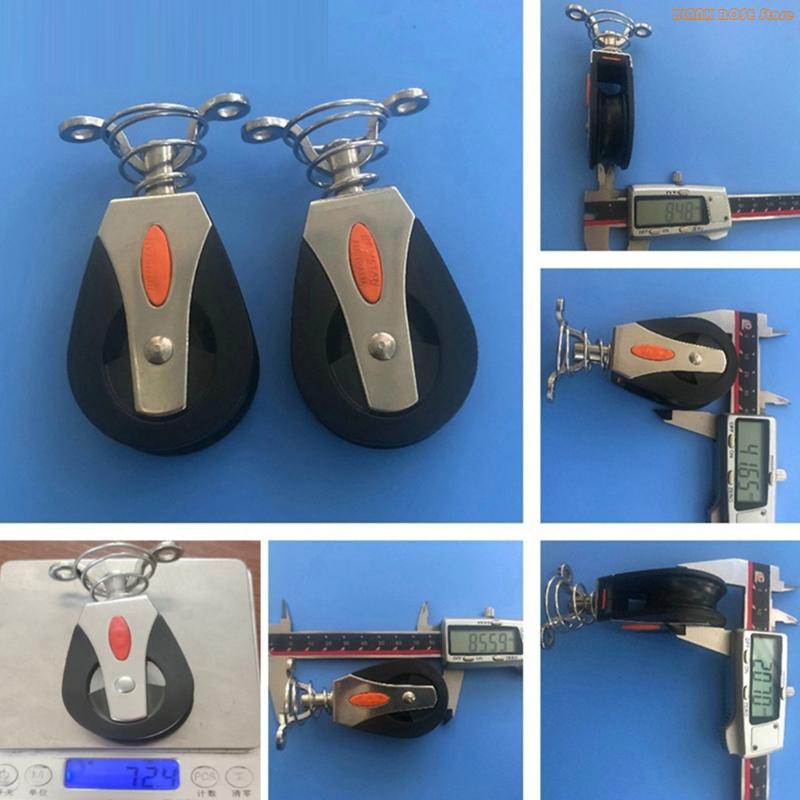 K1AE 2Pcs Strong Rotating Pulley System Gym Equipment Boats Hardware for Outdoor