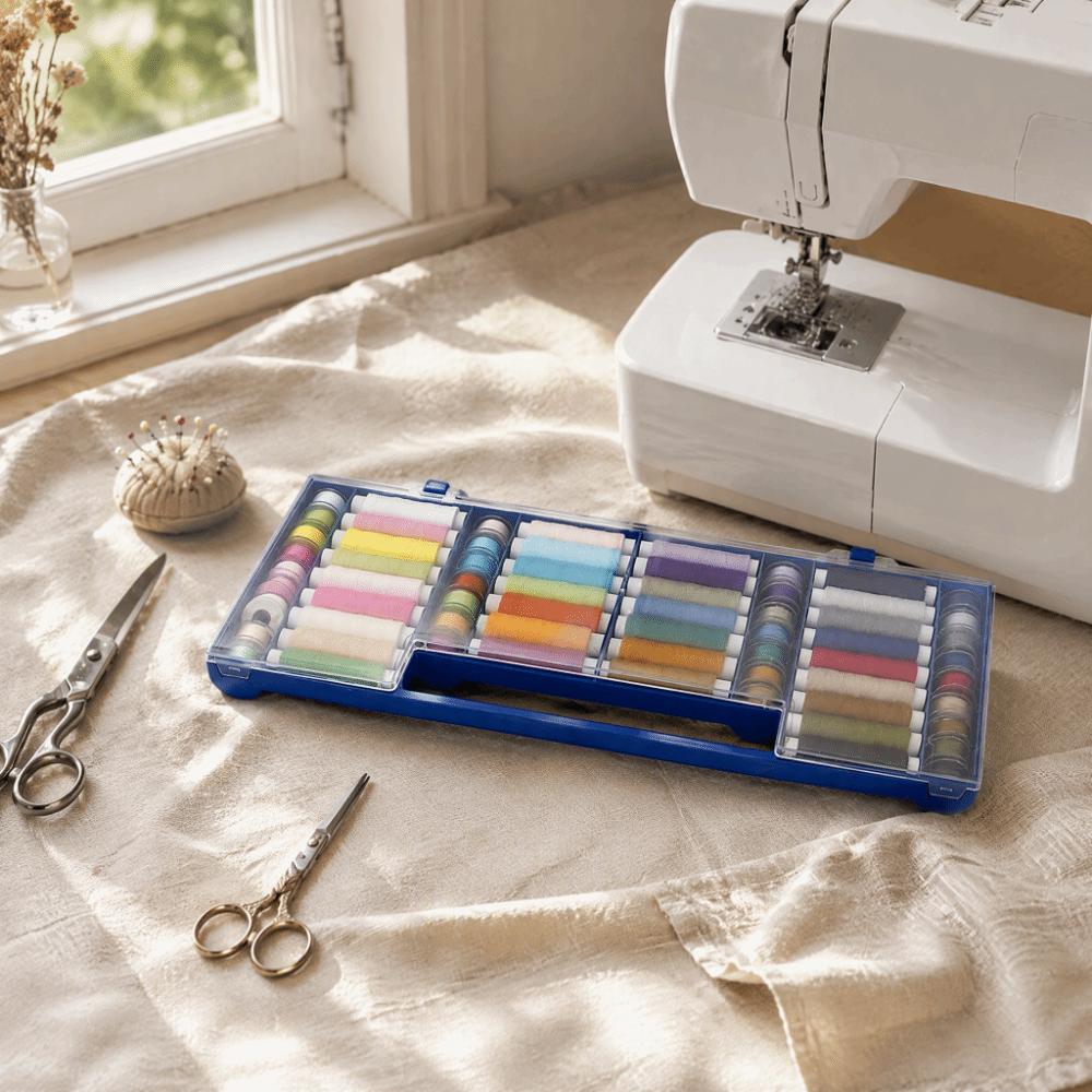 64 Spools Sewing Thread Kit 32 Color Sewing Tools Set Thread Spools Set For Sewing Machine