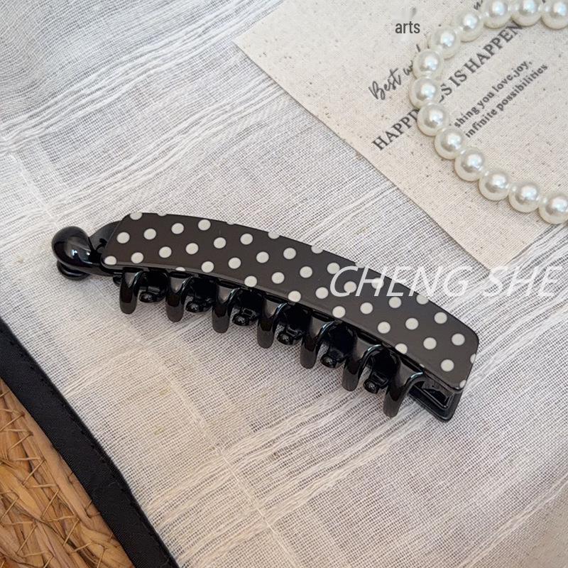 Large Banana Clip for Ponytail - Korean/French Vertical Hairpin with Leopard Print