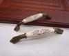 Vintage Wardrobe Door Furniture Ceramic Handle Drawer Antique Bronze Cabinet Dresser Ceramic Handle Pull