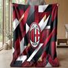 AC Milan Theme Blanket Soft Flannel Blanket Plush Throw Blanket Cozy Sofa Bed Blanket for Home Decor