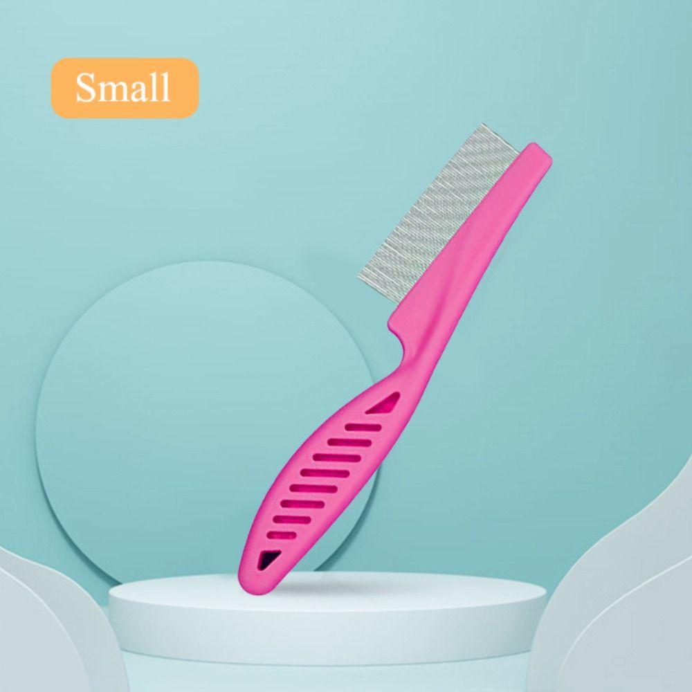 Pieptene de Toaletare din Oțel Inoxidabil pentru Îndepărtarea Petei Lacrimale și a Puricilor de la Animalele de Companie, Pieptene Durabil pentru Câini și Pisici, Animal de Companie