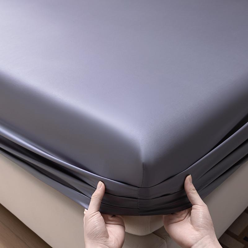 

100% Egyptian Cotton Fitted Sheet with Elastic Band Luxury Soft 400TC Bedding Mattress Cover Protector Double Queen King Size Only 2pcs Pillowcase