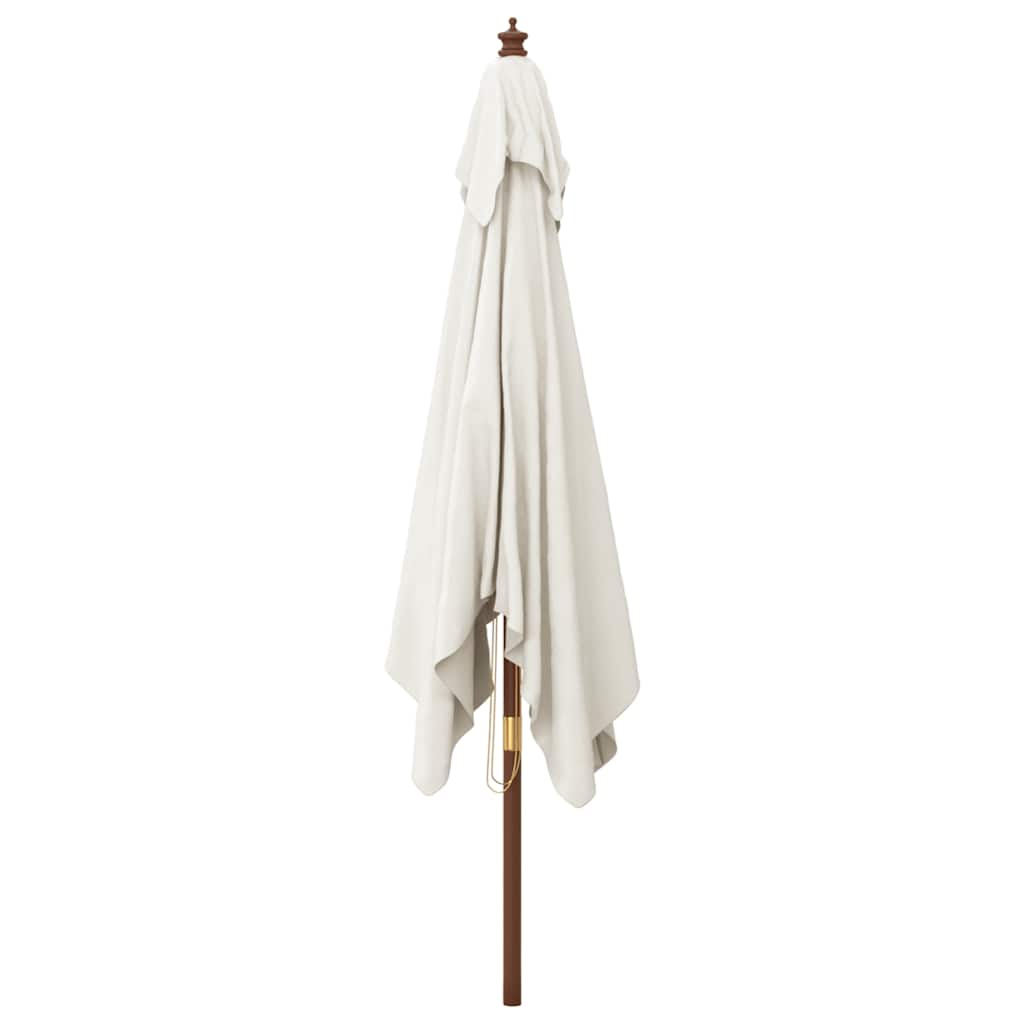 vidaXL Sonnenschirm mit Holzmast Sandfarben 300x300x273 cm