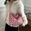 Autumn and Winter Plush Bag Women's 2025 New Fashion Niche Leopard Print Shoulder Bag Large Capacity Messenger Dumpling Bag