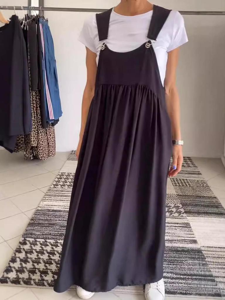 2024 Summer Women's Hot-Selling European/American Cotton & Linen Long Sling Dress