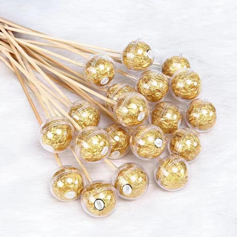 10/20/30/50 szt. Przezroczyste Pudełko na Czekoladki Wkładka na Trufle Pudełka na Cukierki w Kształcie Kwiatów Bukiet Pudełko do Pakowania Prezentu na Walentynki