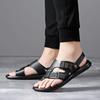 Fashion Genuine Leather Men sandals Sports New Summer Beach Shoes Male Black Luxury Slippers Outdoor Sandals Mens Casual Shoes Hot Sale