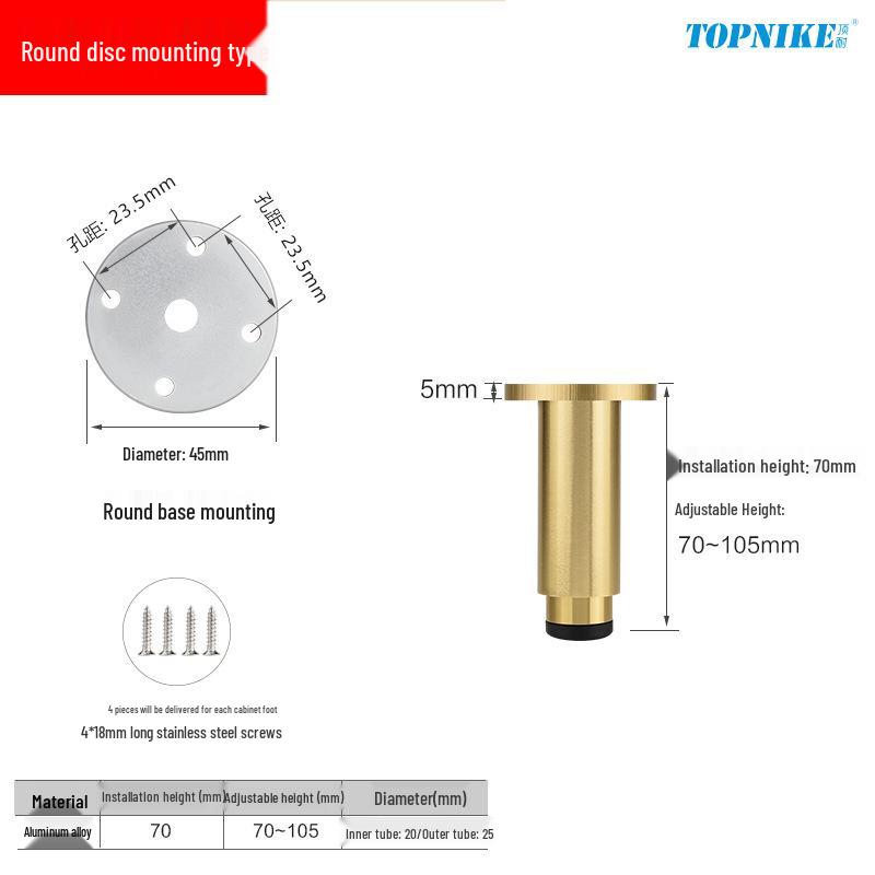 Adjustable Metal Support Legs for Furniture: Perfect for Beds, Tables, Cabinets, Bathrooms, and L-Shaped Sofas.