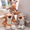 Cute Jungle Animal Plush Keychain Adorable Cartoon Backpack Accessory Stuffed Toy